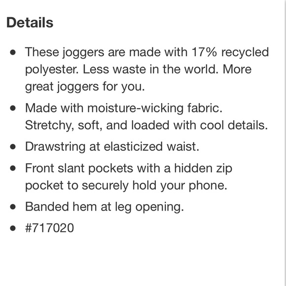 GapFit Teen Fit Tech Pull-On Pants - NWOT - Picture 4 of 11